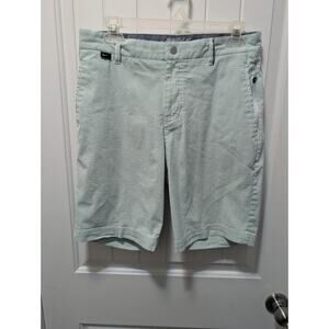 Nike Dri-Fit Men’s Golf Shorts Size 30 Green White Striped Modern Fit Athletic